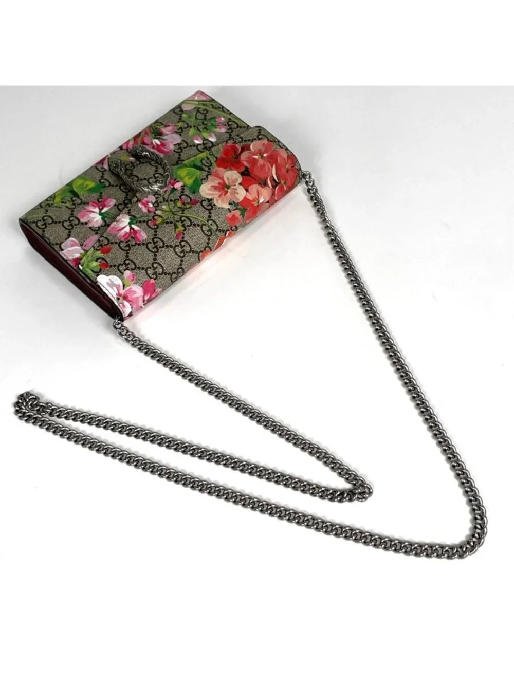 Gucci Shoulder Bag Dionysus GG Blooms 2-Way Supreme Beige Pink
